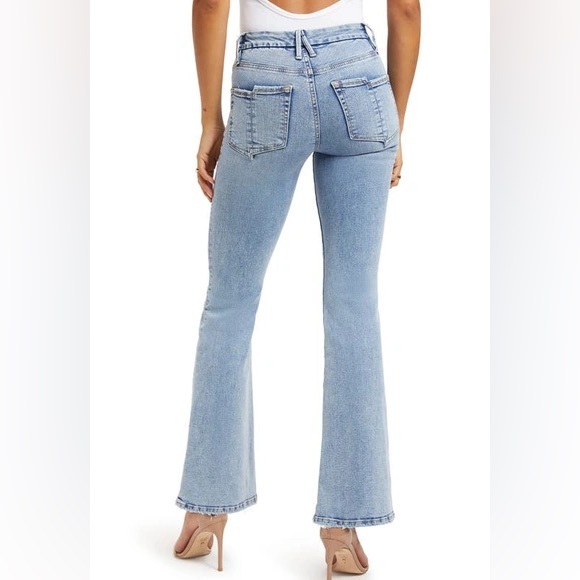 Good American Good Legs Flare Indigo 131 - Picture 1 of 5